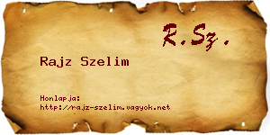 Rajz Szelim névjegykártya